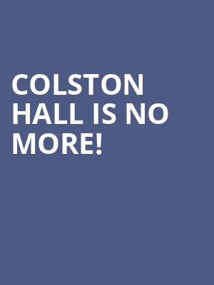 Colston Hall is no more